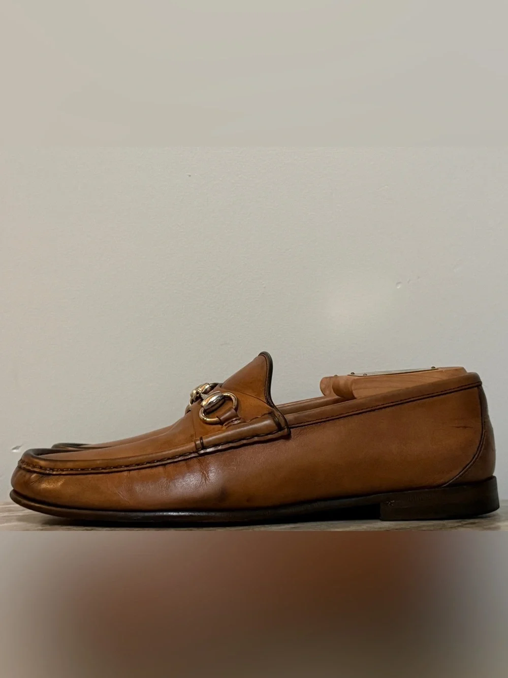 GUCCI 1953 Horsebit Tan Ombre Leather Loafer 7 / 7.5 US Jordaan Brown $1100